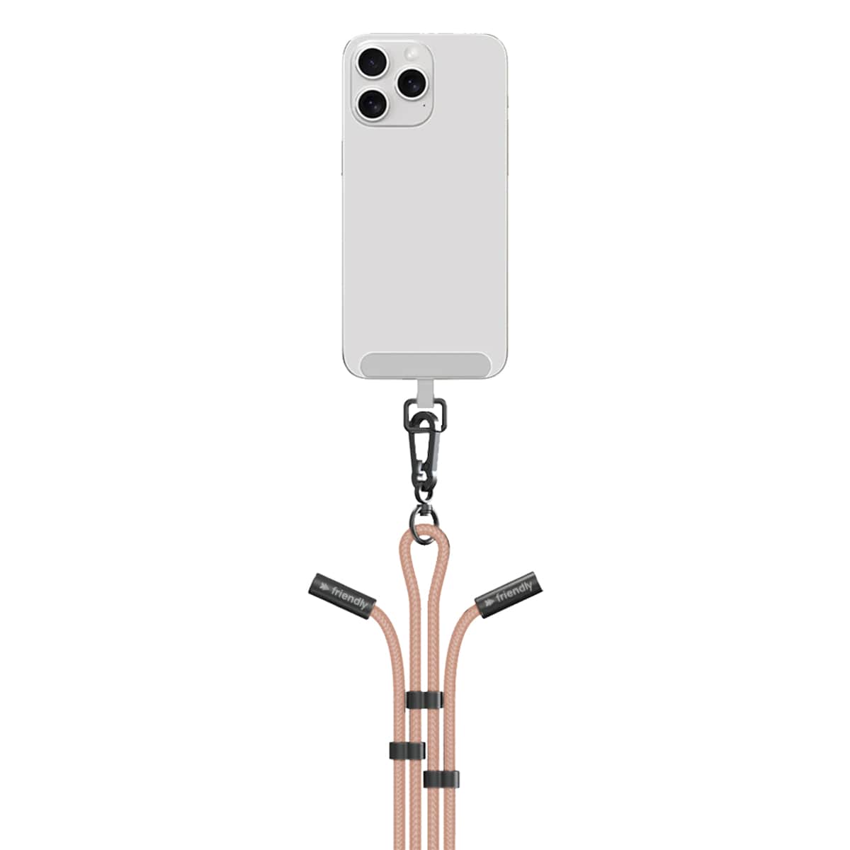 Cordón Lanyard Friendly License, USB-C a Lightning rosa Rosa-3