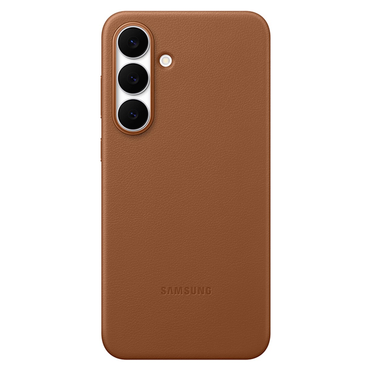 Funda de cuero vegano marrón Samsung para Galaxy S25 FE Marrón-3