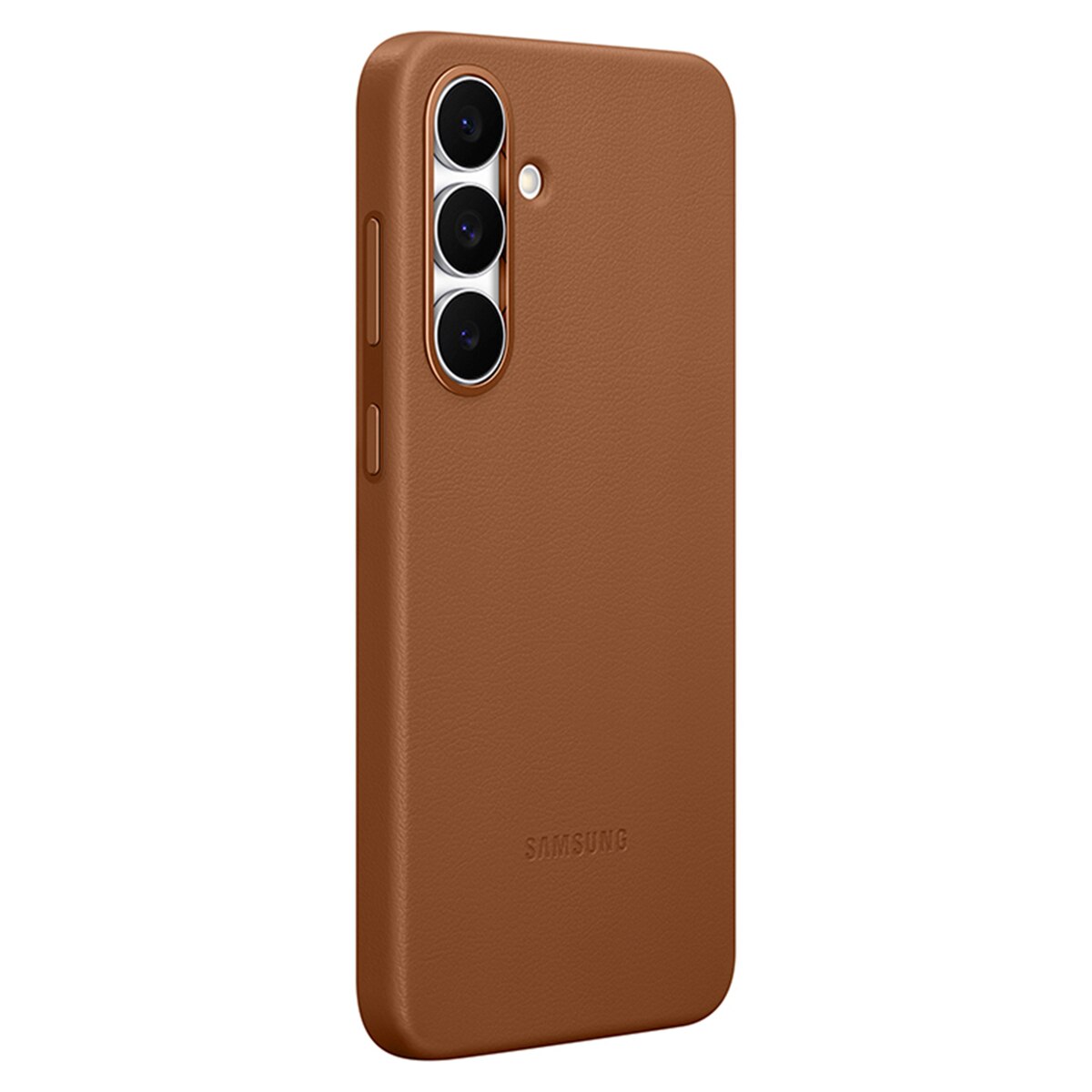 Funda de cuero vegano marrón Samsung para Galaxy S25 FE Marrón-4