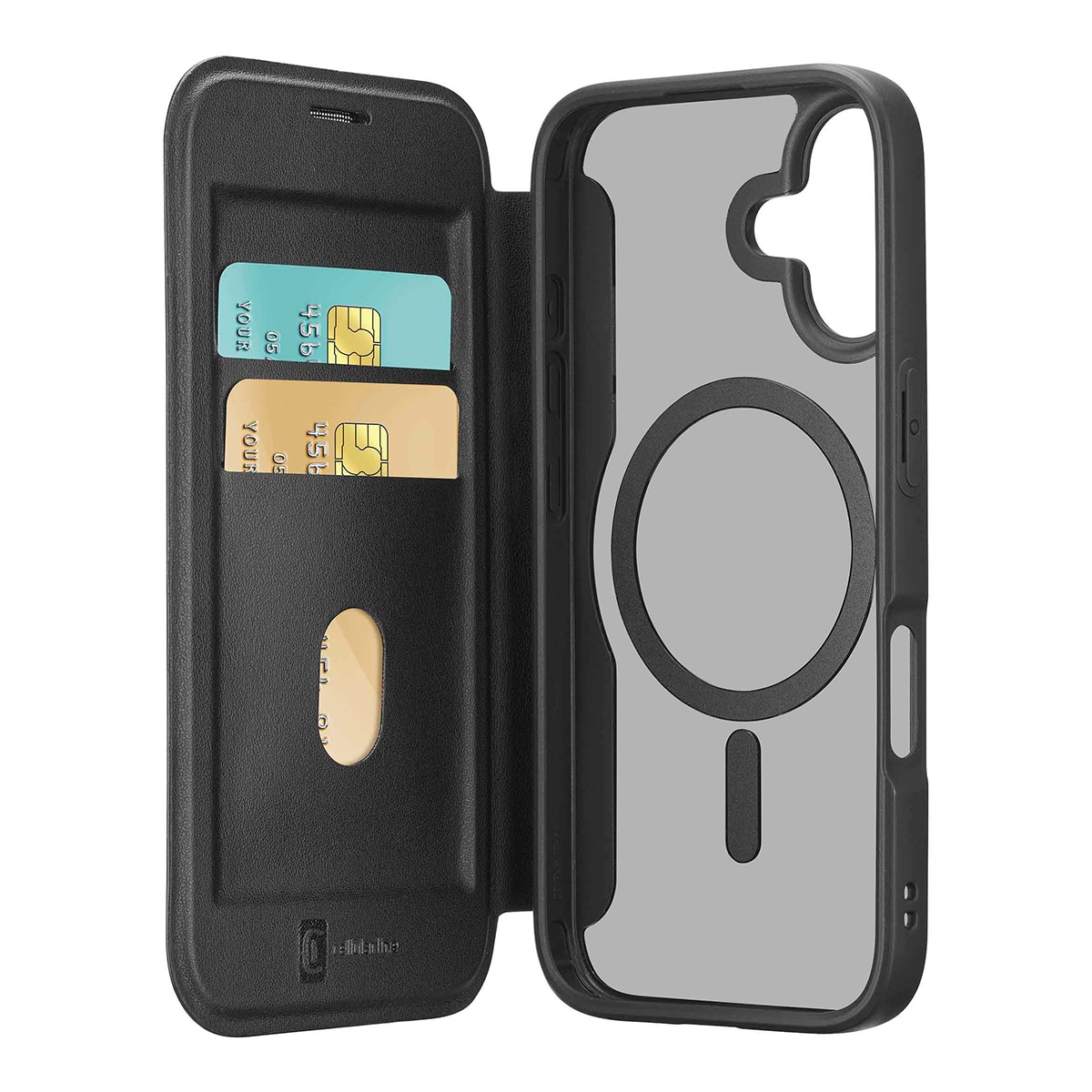 Funda libro negra Cellularline con Magsafe para iPhone 17 Negro-1