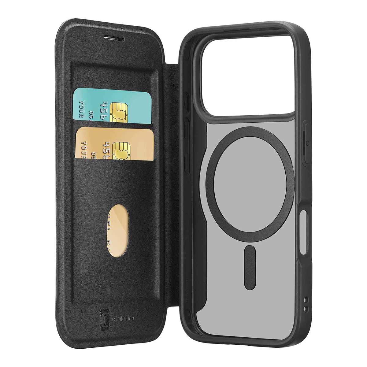 Funda libro negra Cellularline con Magsafe para iPhone 17 Pro Max Negro-1