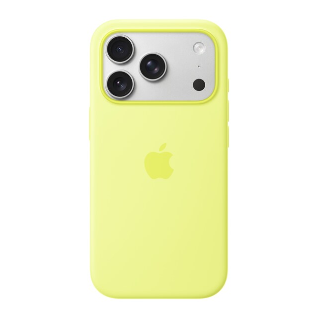 Imagen 0 de Funda de silicona Apple Amarillo neón con MagSafe para iPhone 17 Pro