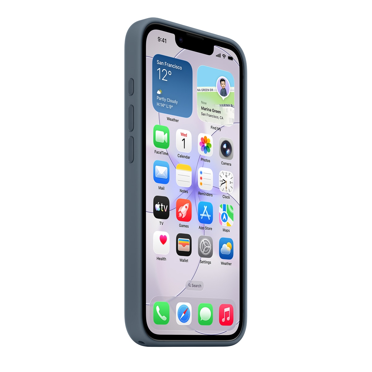 Funda de silicona con MagSafe para iPhone 17e Azul náutico Azul-2