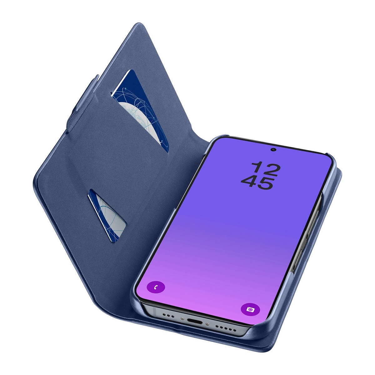 Funda Cellularline Book 3 azul para Samsung Galaxy A57 - Azul Azul-3