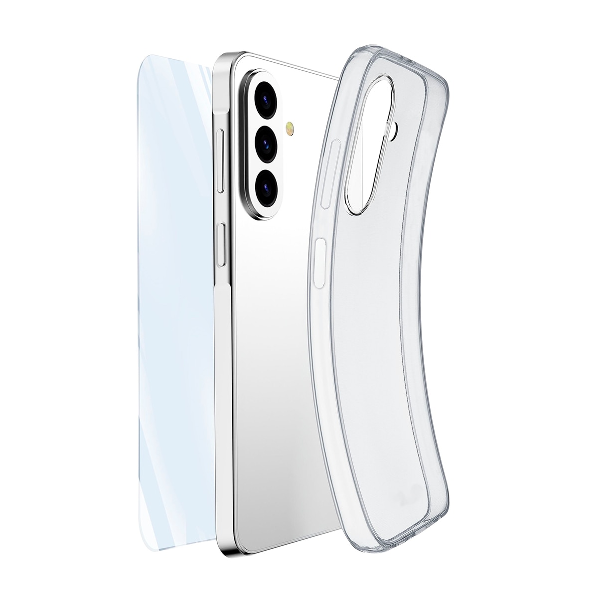 Kit de funda + cristal templado Cellularline Protection Kit para Samsung Galaxy A27 - Transparente Transparente-1
