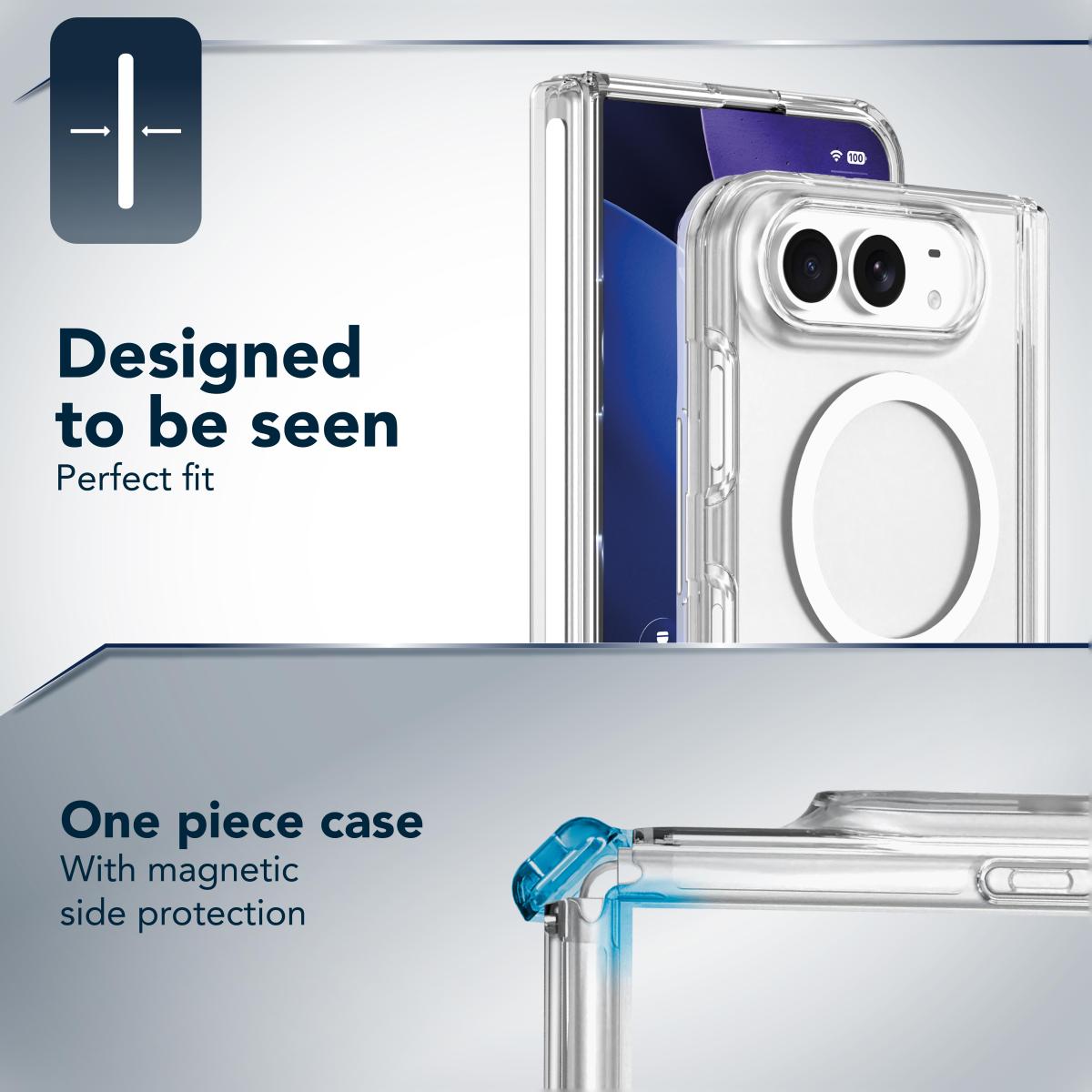 Funda Cellularline Gloss Mag para iPhone Duo - Transparente Transparente-4