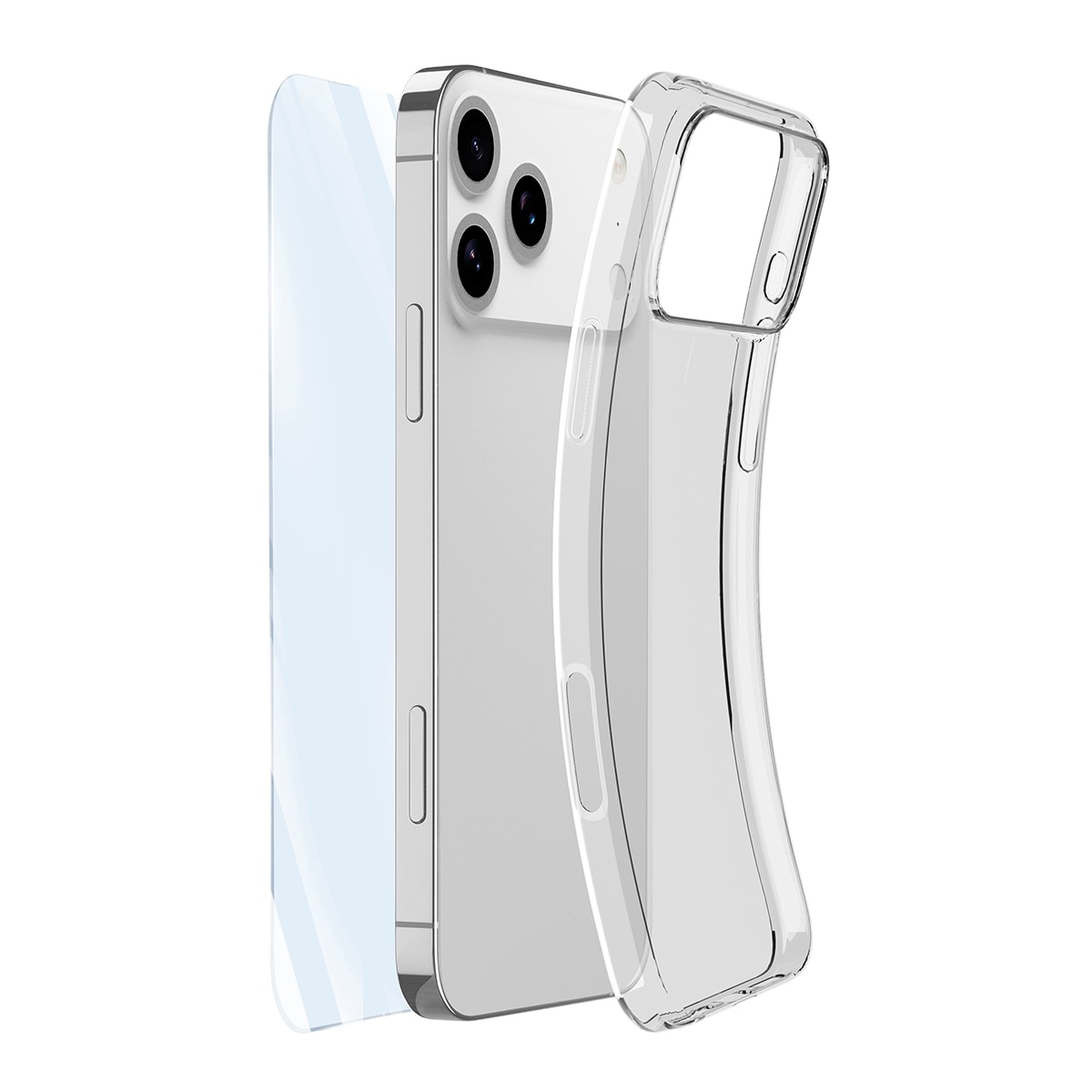 Kit Funda + Protector de pantalla para iPhone 18 Pro - Transparente Transparente-1