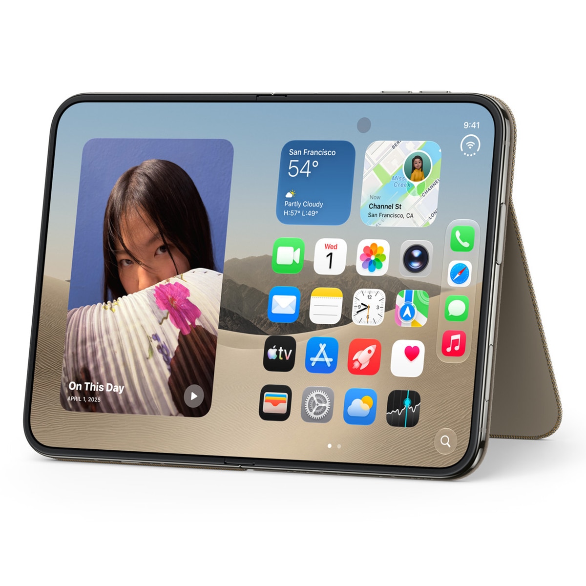 Funda Apple Folio con soporte Marrón topo para el iPhone Duo Marrón topo-5