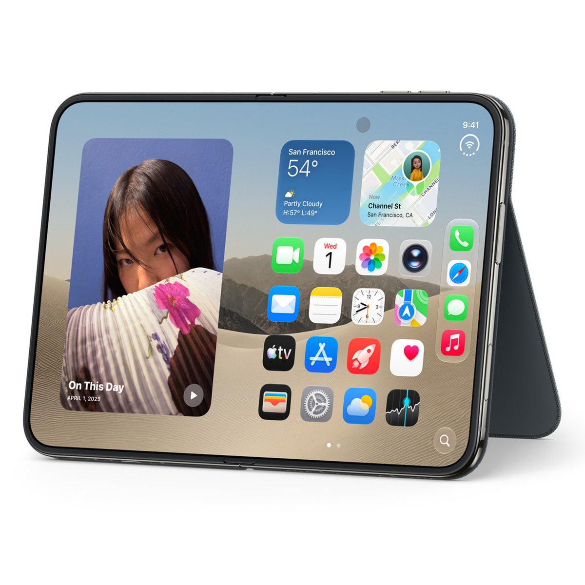 Funda Apple Folio con soporte Azul marino para el iPhone Duo Azul marino-5
