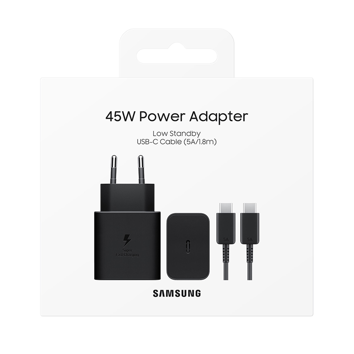 Cargador Samsung 45 W con cable incluido Negro-5