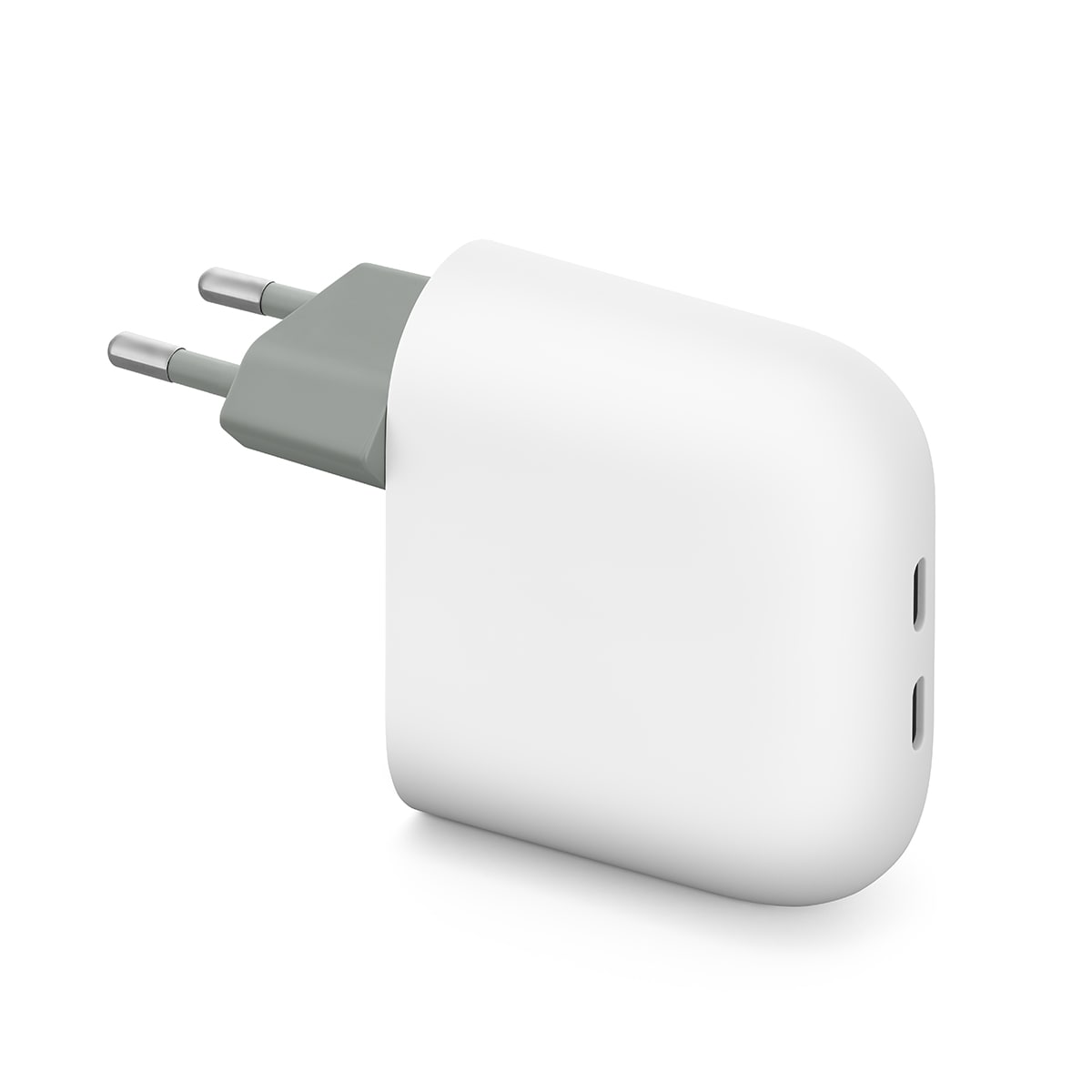 Cargador rápido Google Pixel Flex, doble puerto USB-C de 67 W Blanco-1
