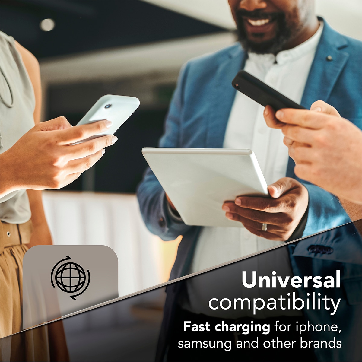 Cargador de red Cellular Line GaN 150W con 4 puertos Negro-6