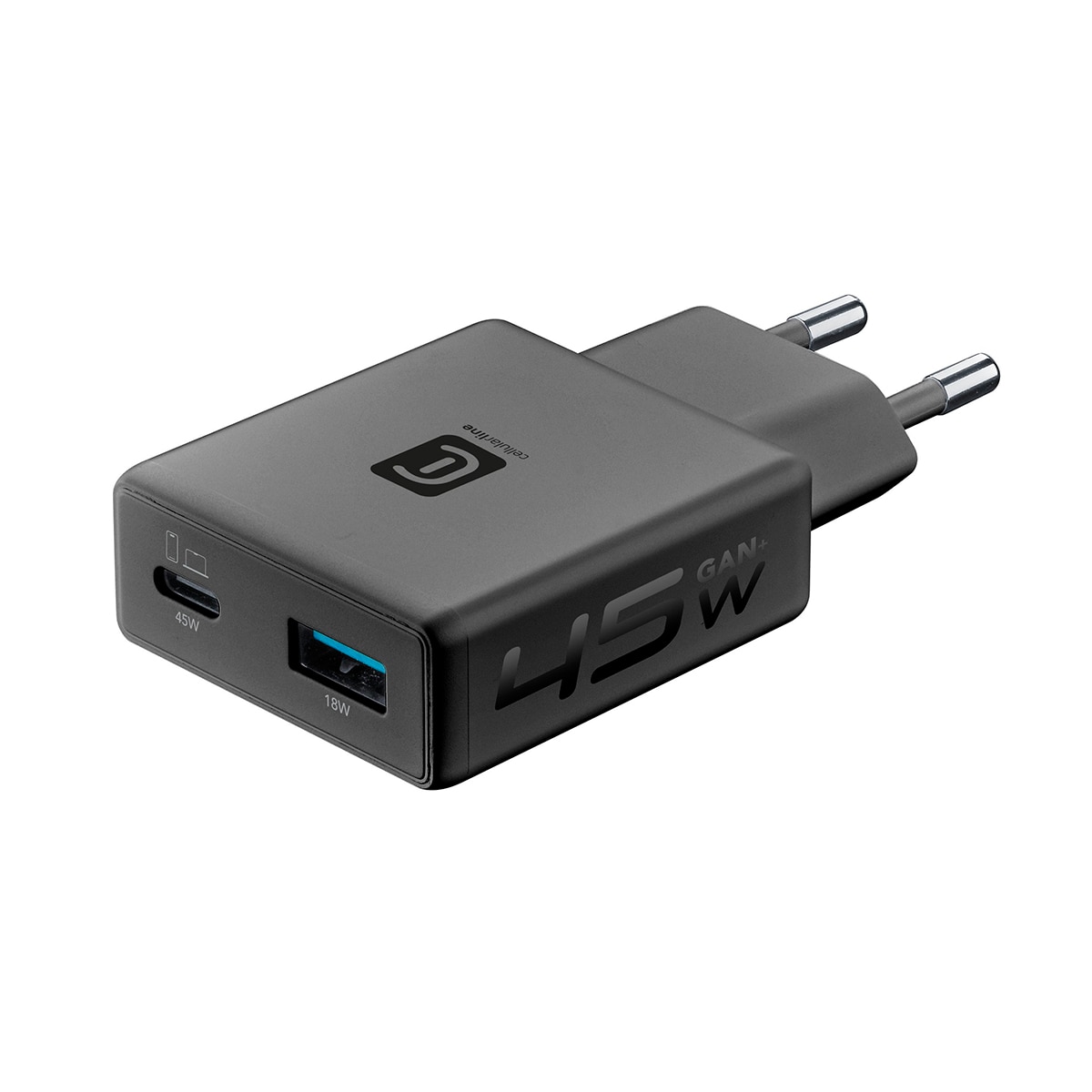 Imagen 0 de Cargador de pared Cellularline Charger Power Lite 45W Slim Dual A+C