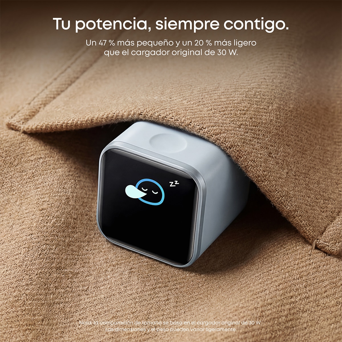 Imagen 5 de Cargador de Pared Anker Nano para iPhone, Qi 45W, Pantalla inteligente, 3 USB-C - Azul Azul
