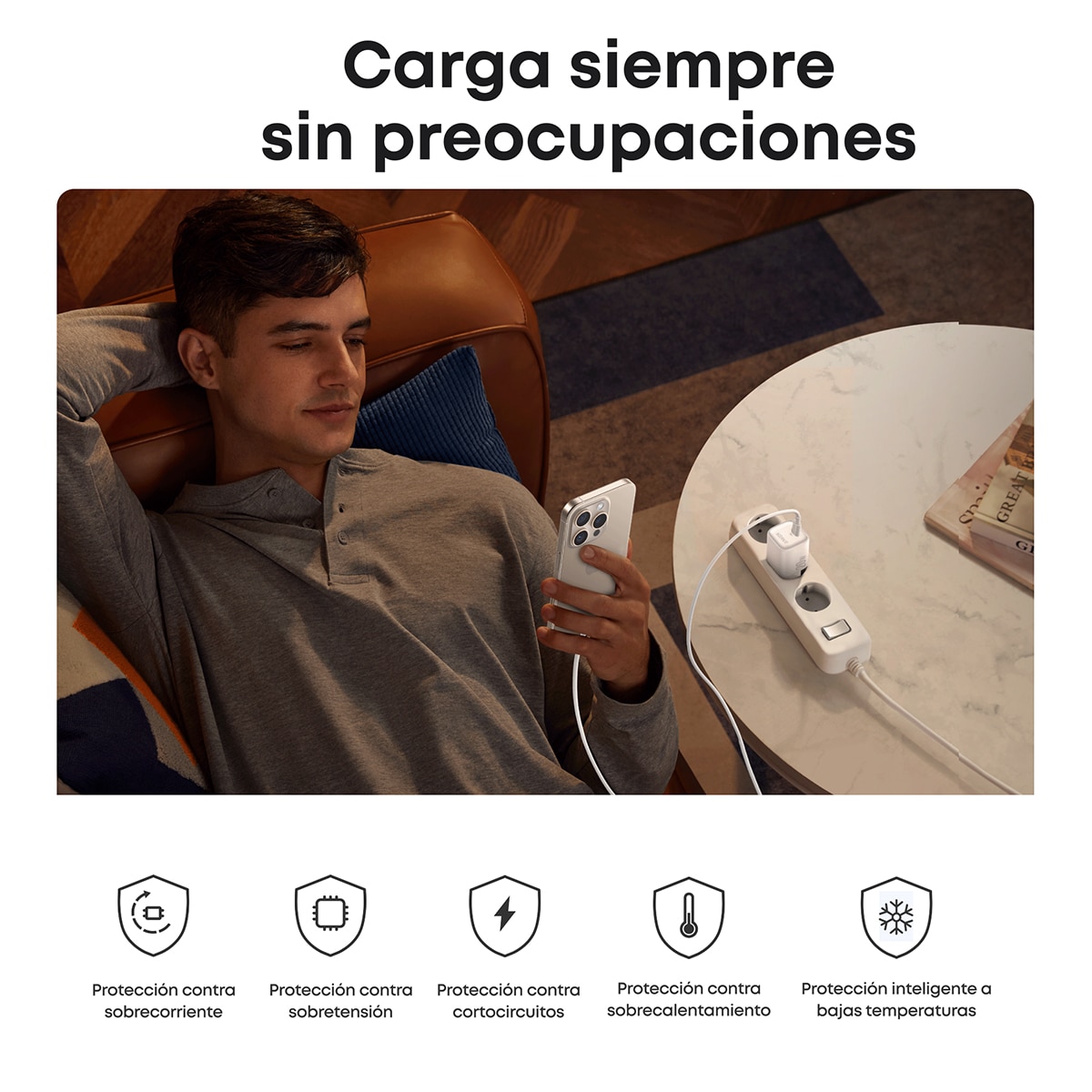 Cargador de Pared Anker, 20W, 1 USB-C - Blanco Blanco-5