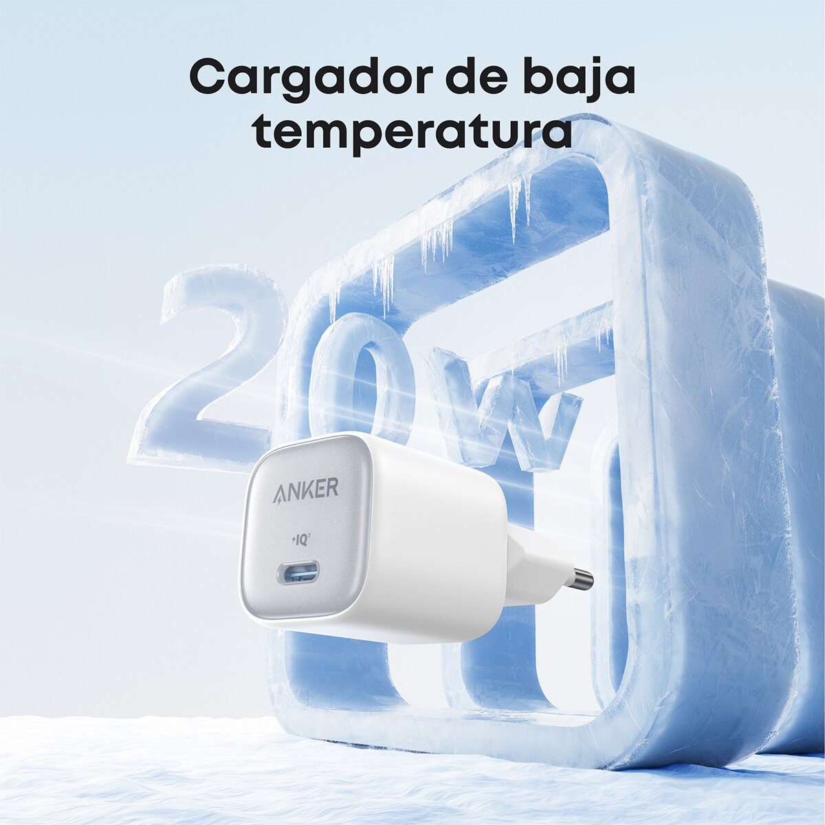 Cargador de Pared Anker, 20W, 1 USB-C - Blanco Blanco-8