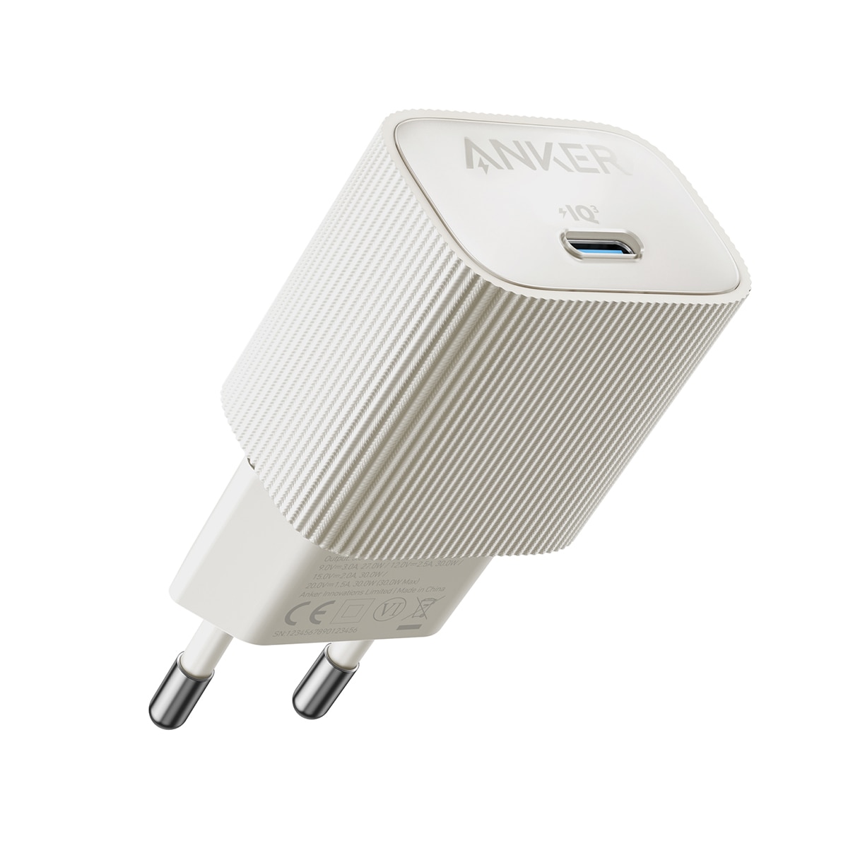 Imagen 0 de Cargador de Pared Anker Nano, 30W, 1 USB-C Blanco
