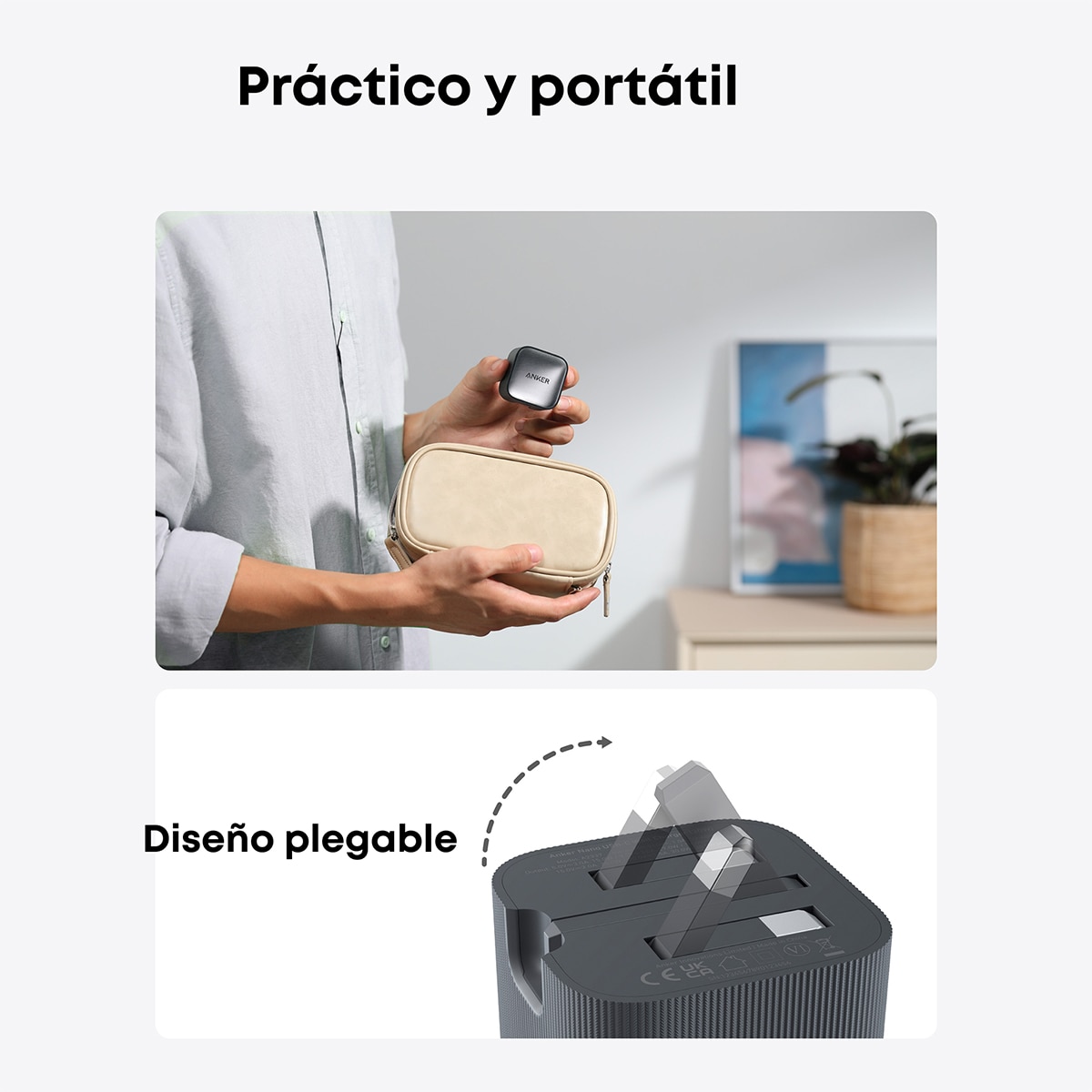 Cargador de Pared Anker Nano, 30W, 1 USB-C - Blanco Blanco-4
