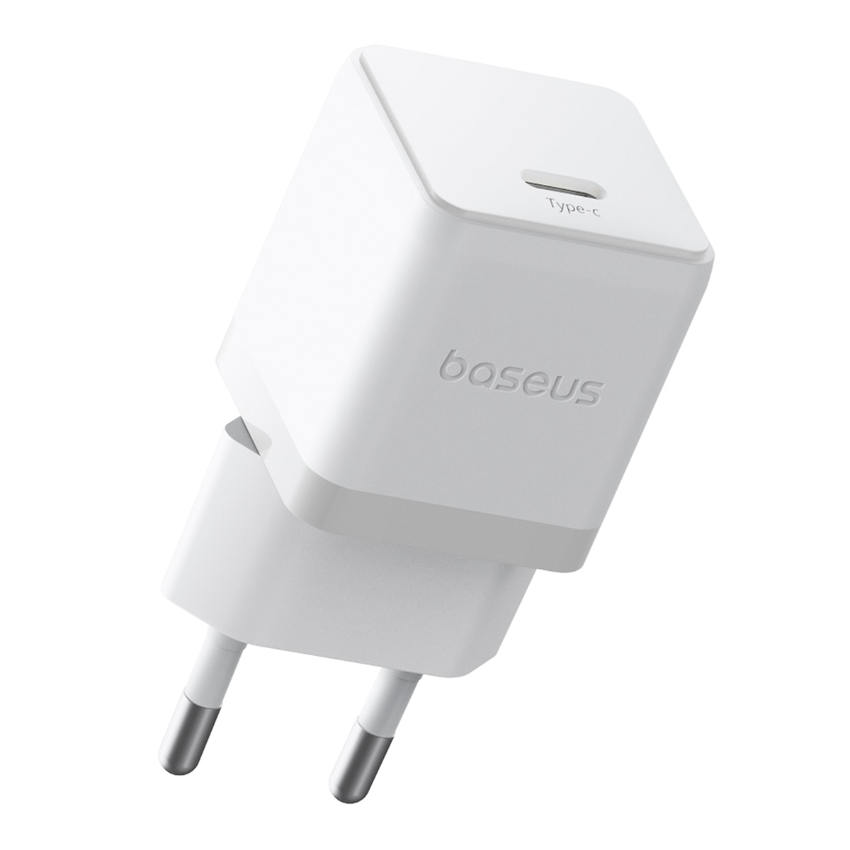 Imagen 0 de Cargador de pared rápido Baseus Palm USB-C 20W (Incluye Cable USB-C a USB-C 1m) Blanco