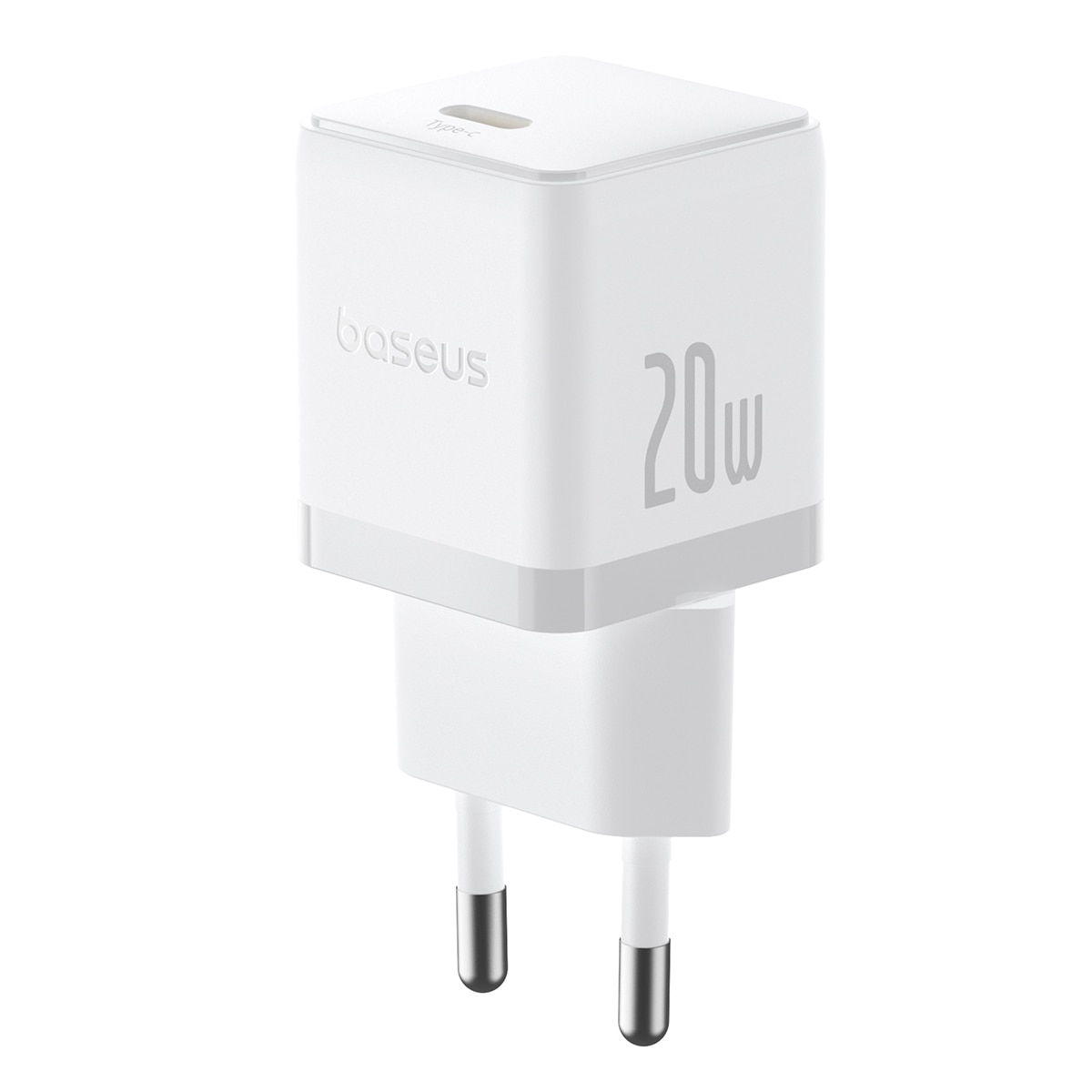 Cargador de pared rápido Baseus Palm USB-C 20W (Incluye Cable USB-C a USB-C 1m) - Blanco Blanco-2