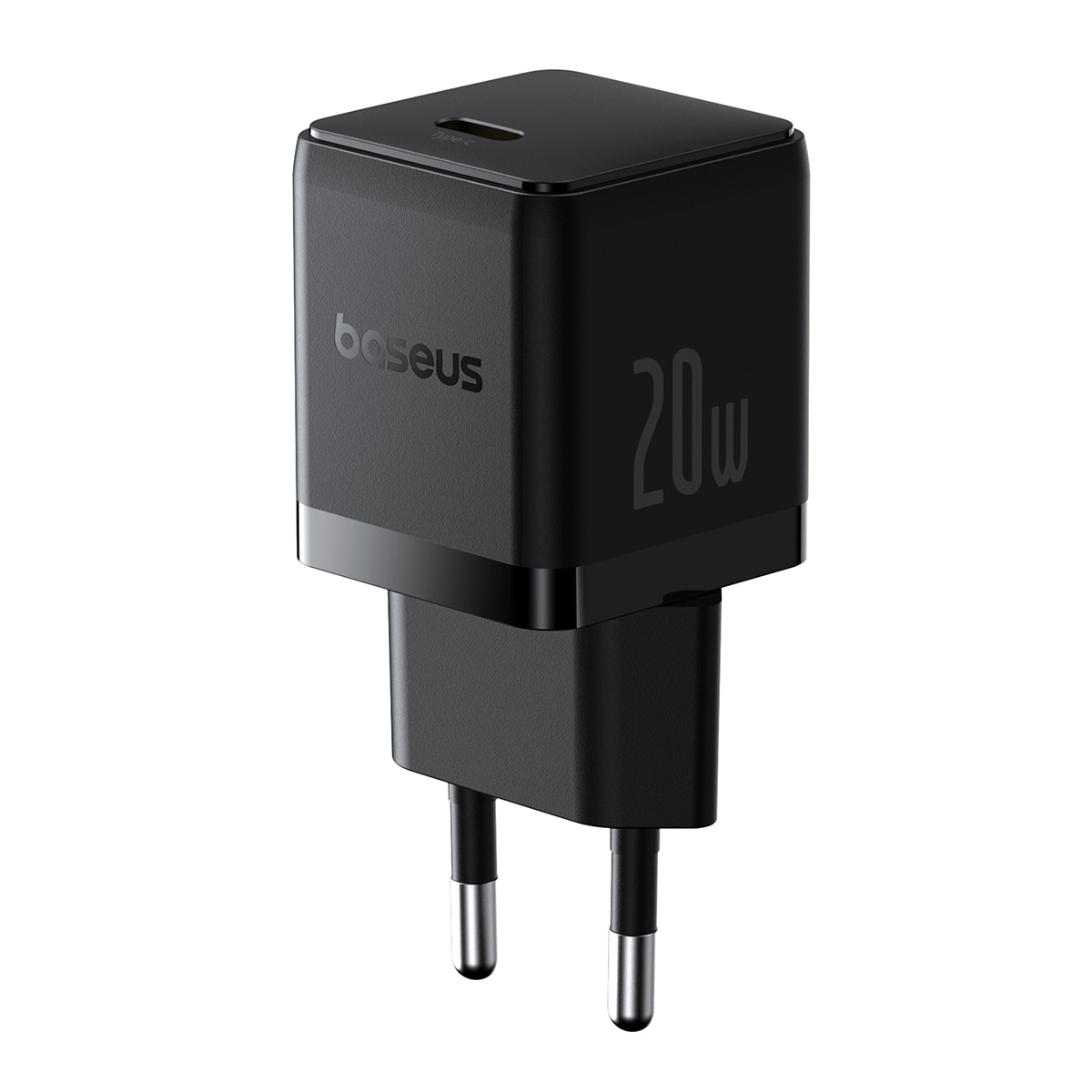 Cargador de pared rápido Baseus Palm USB-C 20W (Incluye Cable USB-C a USB-C 1m) - Negro Negro-2