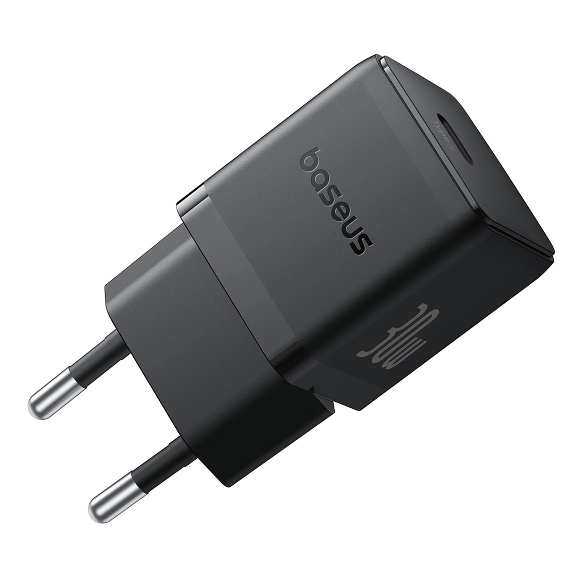 Imagen 0 de Cargador de pared rápido Baseus Palm USB-C 30W (Incluye Cable USB-C a USB-C 1m) Negro