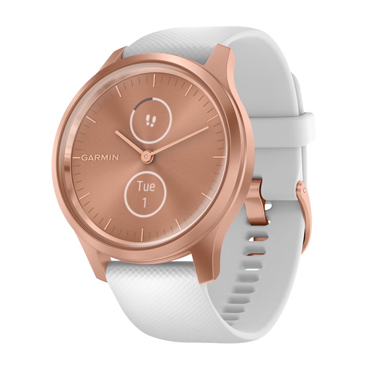 Garmin - Reloj inteligente Smartwatch Garmin Vivomove Style Oro Rosa-Blanco.