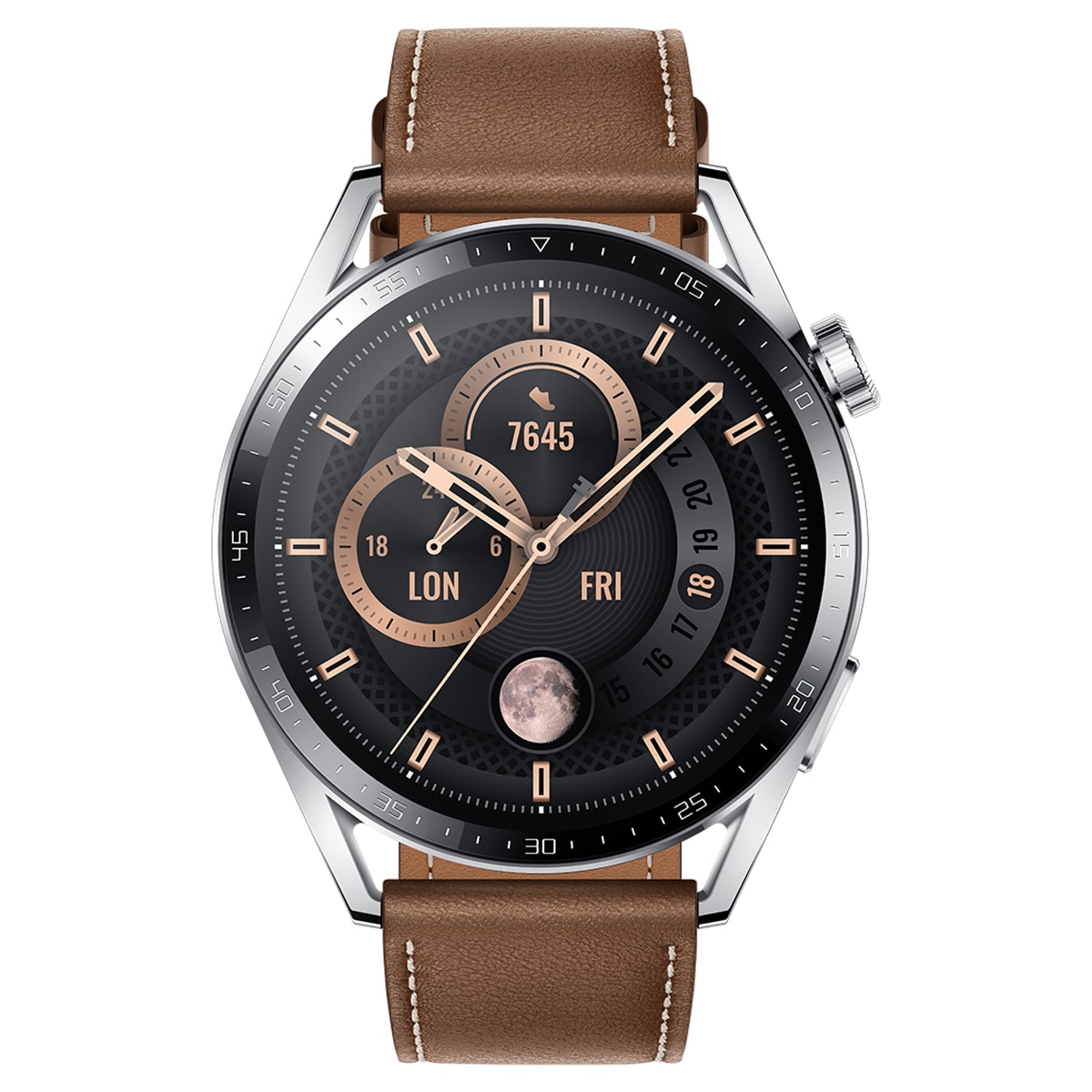 Imagen 2 de Huawei Watch GT3 Edición Classic 46 mm con correa de cuero marrón Smartwatch - Marrón Marrón