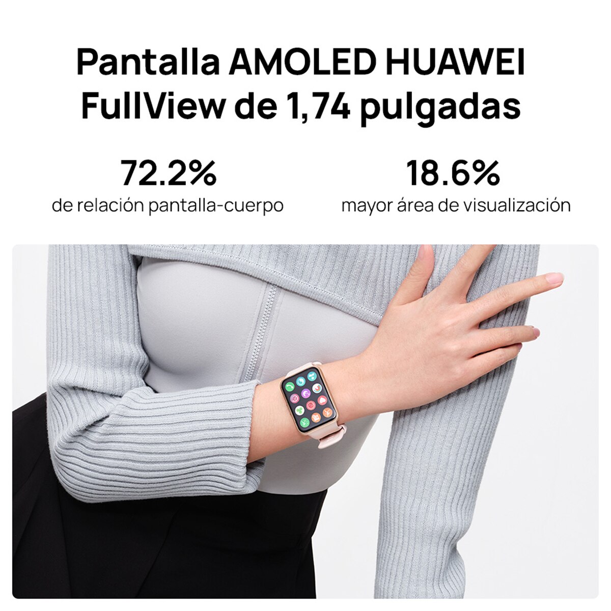 Huawei Watch Fit 2 Active Sakura Pink Smartwatch - Rosa Rosa-6