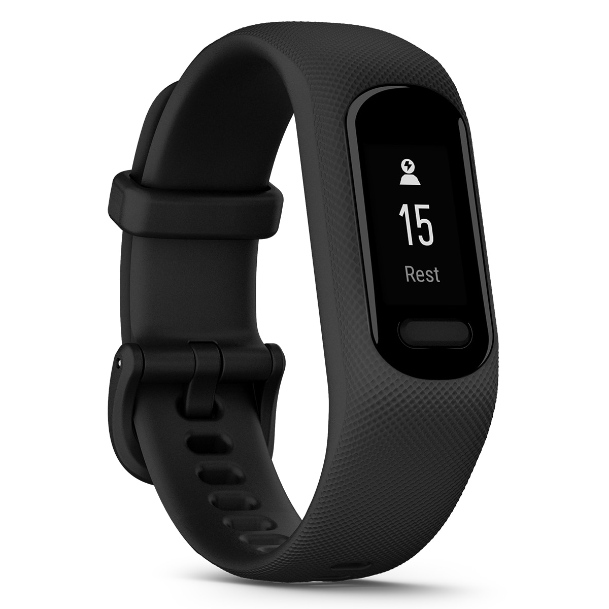 Imagen 0 de Pulsera de actividad Garmin Vívosmart 5 negra con banda de silicona negra, talla S/M