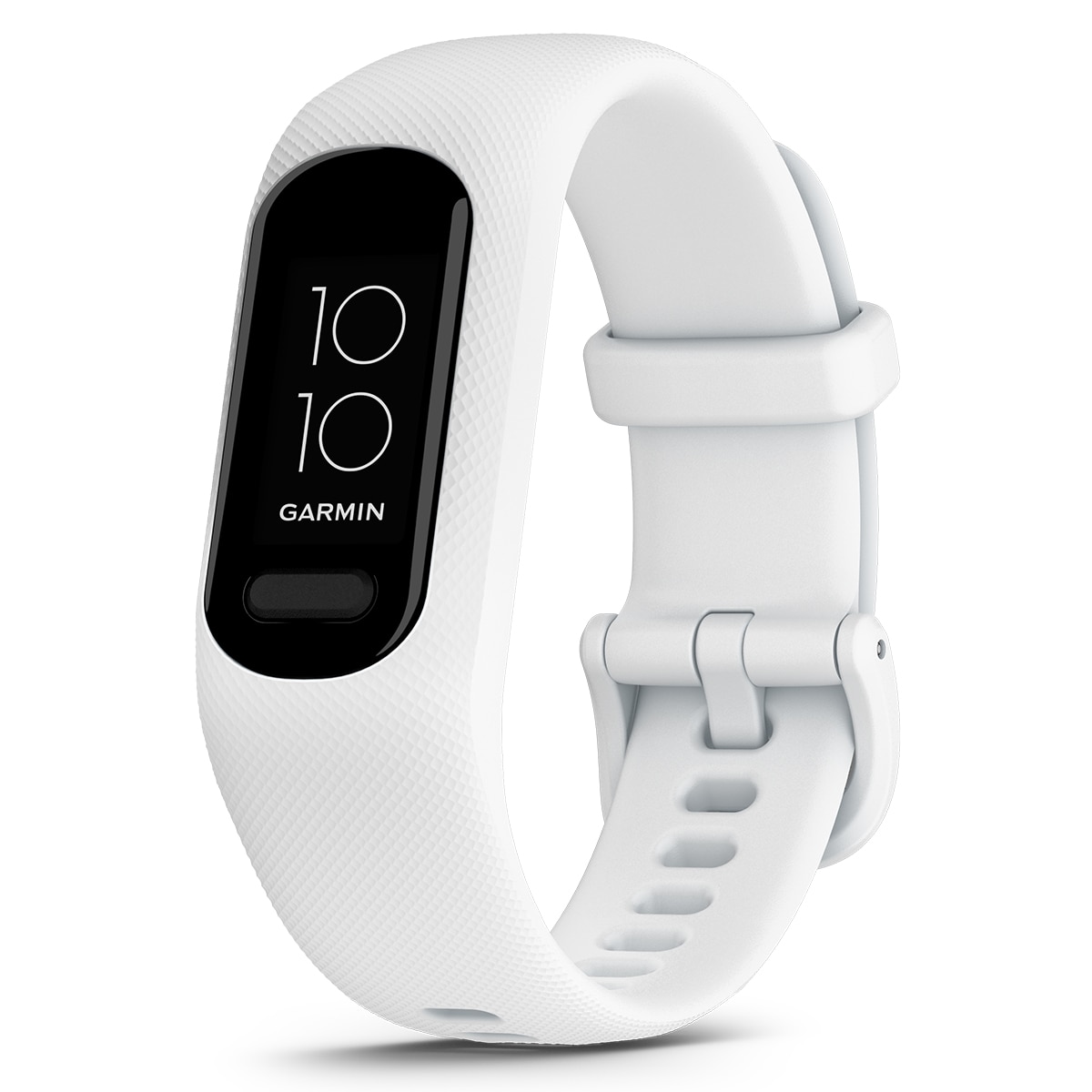 Pulsera de actividad Garmin Vívosmart 5 negra con banda de silicona blanca, talla S/M Blanco-3