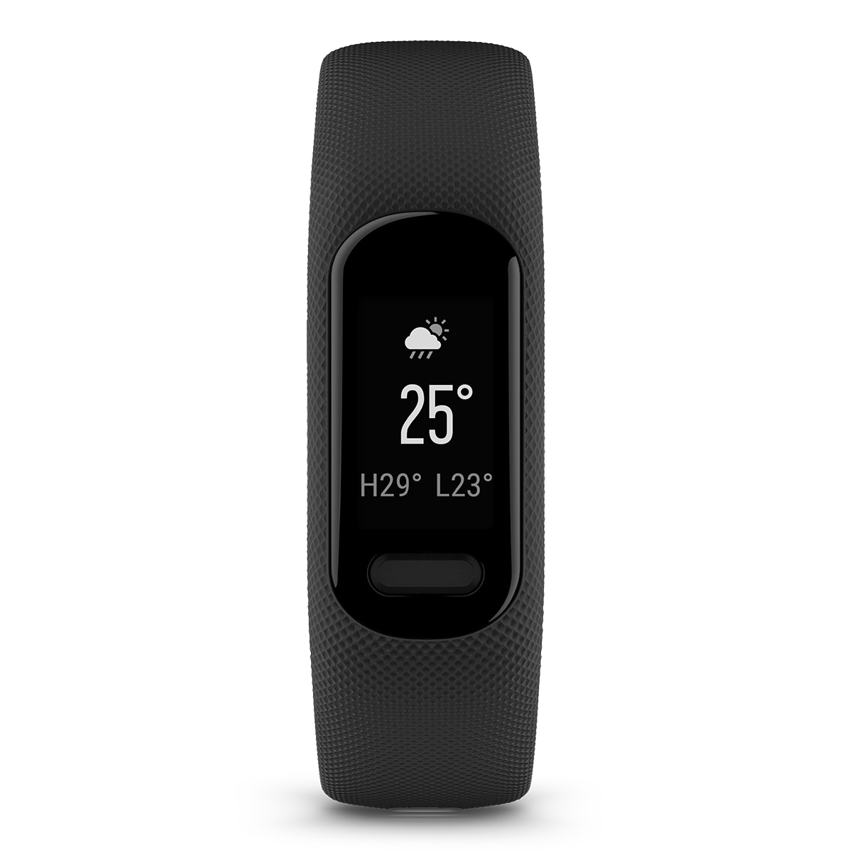 Pulsera de actividad Garmin Vívosmart 5 negra con banda de silicona negra, talla L Negro-2