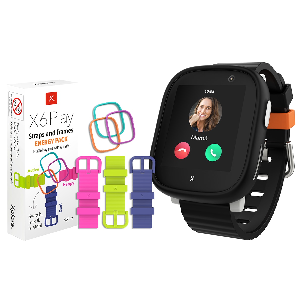Xplora X6 Play Edición Energy Pack negro Smartwatch para niños Negro-2