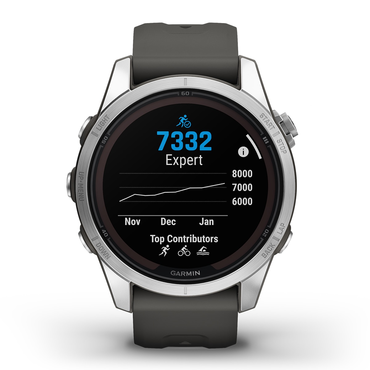 Garmin Fenix 7S Pro Solar 42 mm Plata Smartwatch Plata / Gris-7