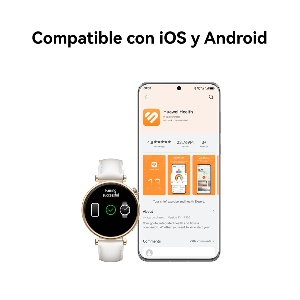 Huawei Watch GT4 41mm Classic Smartwatch - Oro Oro-4