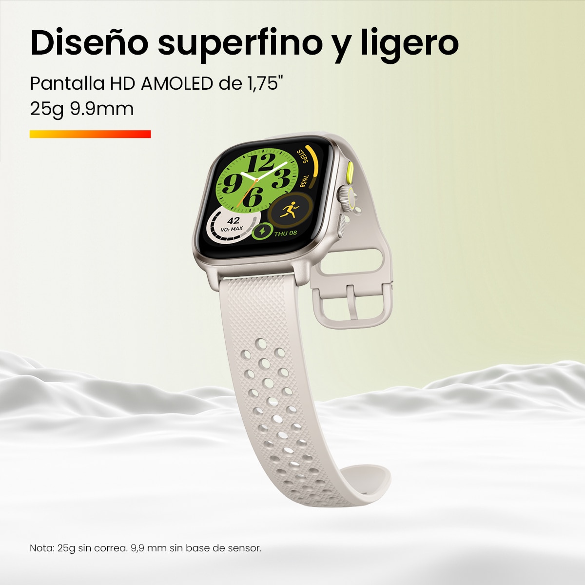 Amazfit Cheetah Square Smartwatch Gris cálido-8