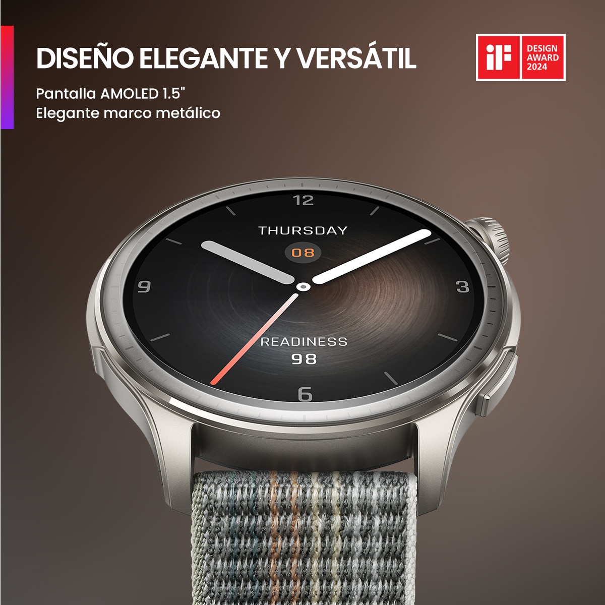 Amazfit Balance Sunset Grey Smartwatch con Modo Carrera Hyrox Gris-6
