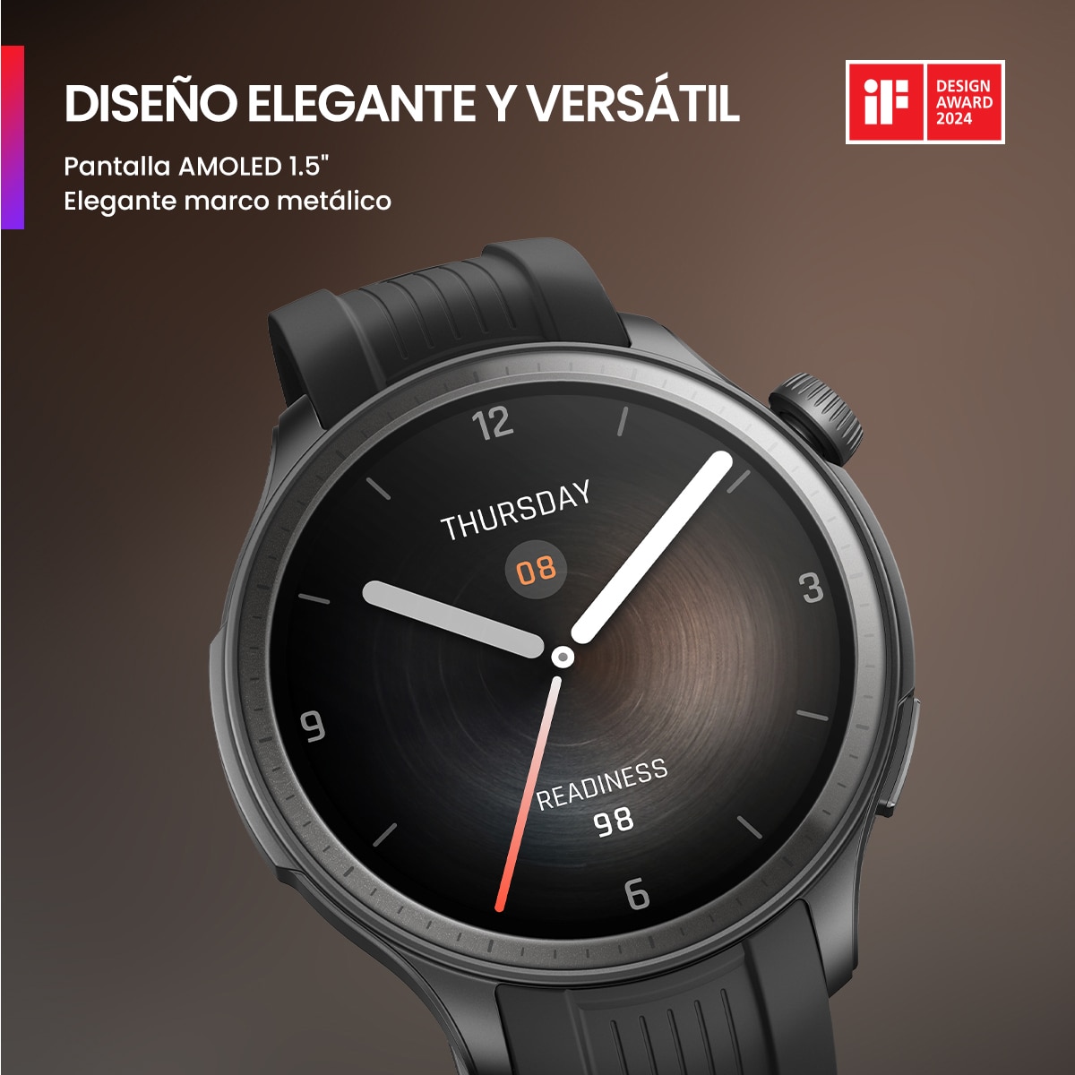 Amazfit Balance Midnight Smartwatch con Modo Carrera Hyrox Medianoche-7