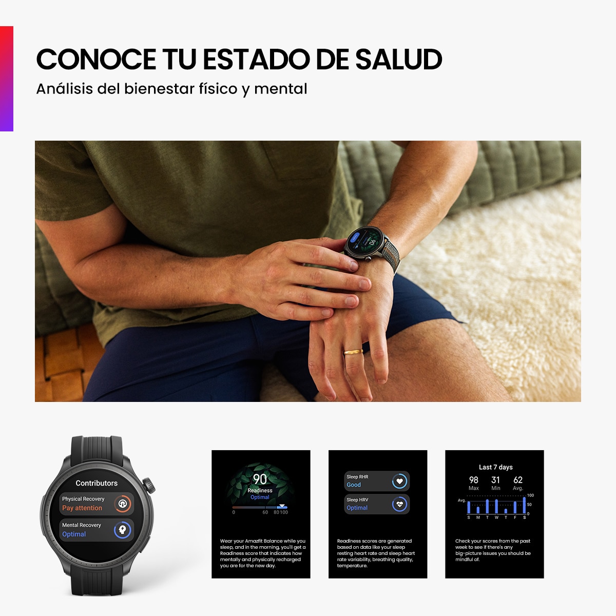 Amazfit Balance Midnight Smartwatch con Modo Carrera Hyrox Medianoche-8