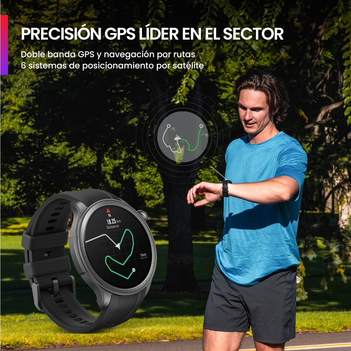 Amazfit Balance Midnight Smartwatch con Modo Carrera Hyrox Medianoche-11