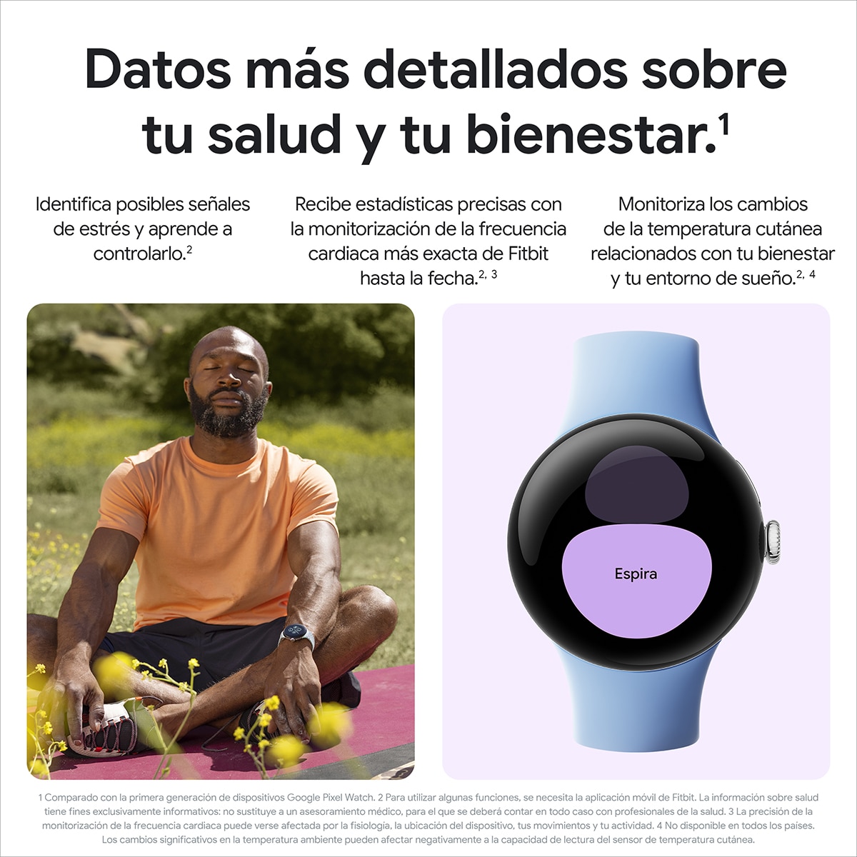 Google Pixel Watch 2 caja de aluminio color negro mate y correa deportiva color obsidiana WiFi, Bluetooth Smartwatch Obsidiana-9