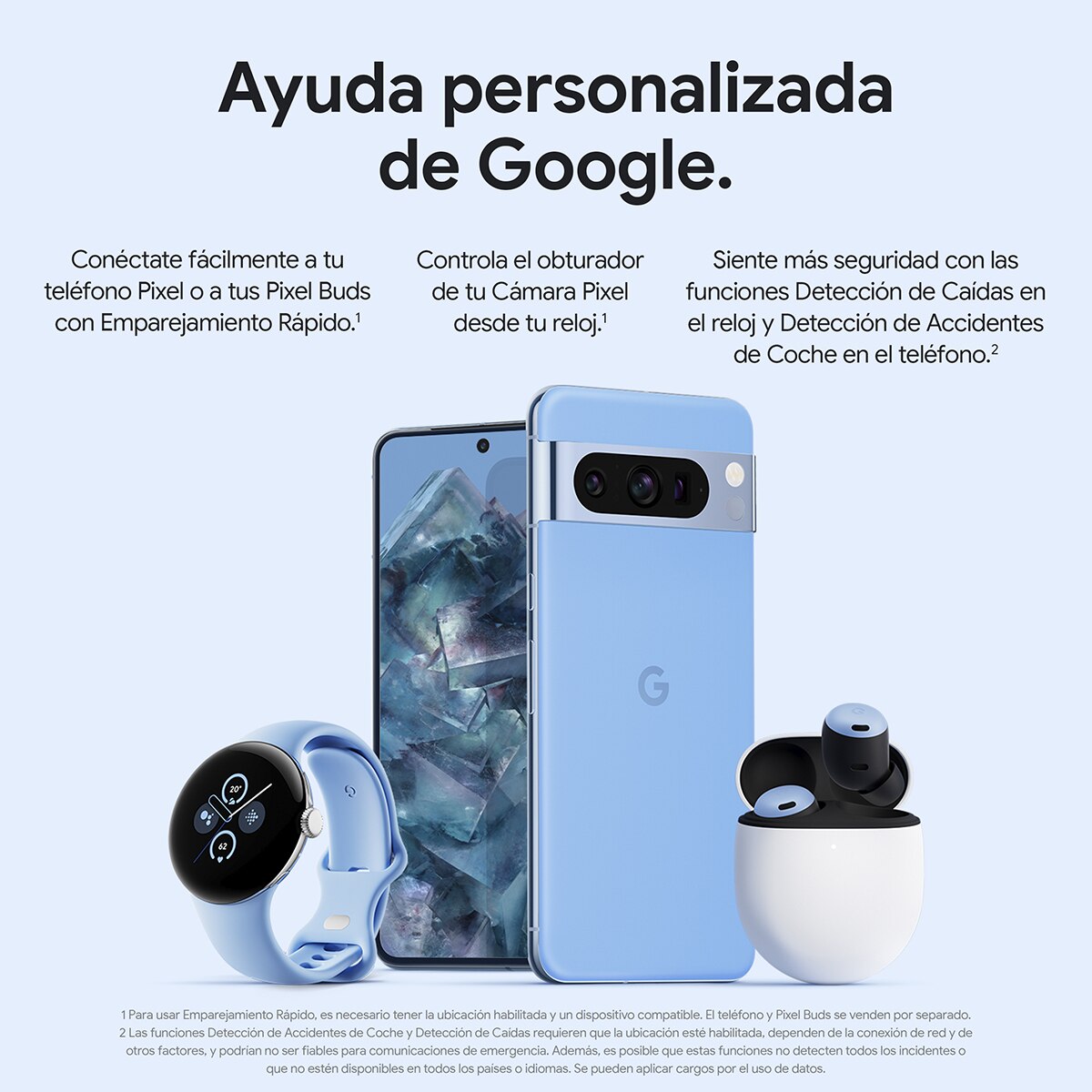 Google Pixel Watch 2 caja de aluminio color negro mate y correa deportiva color obsidiana WiFi, Bluetooth Smartwatch Obsidiana-14