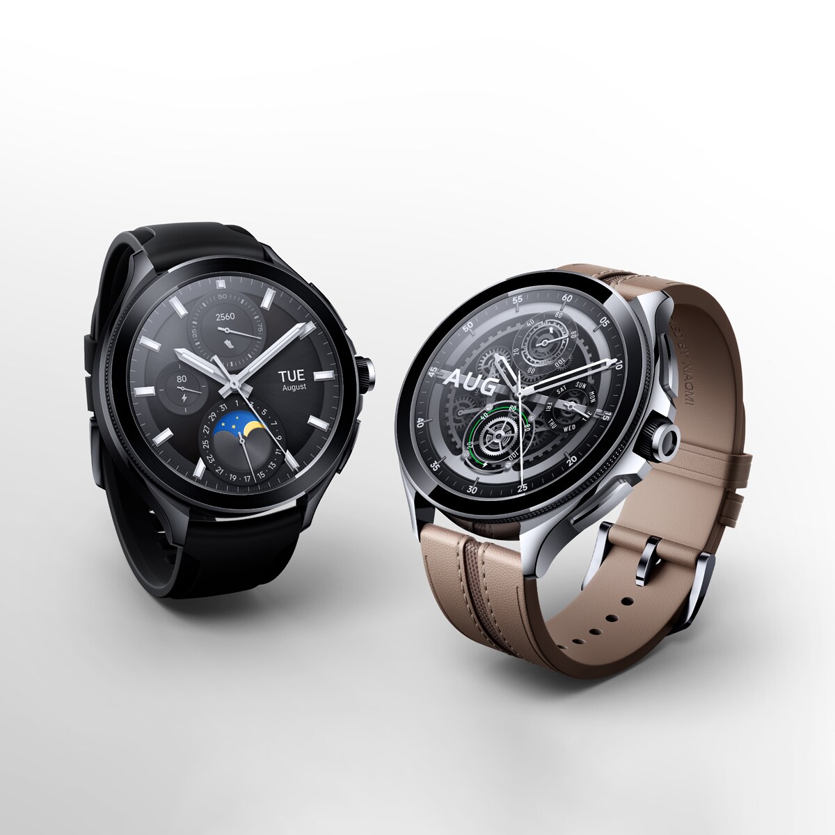 Xiaomi Watch 2 Pro Bluetooth Plata con correa de piel marrón Smartwatch Plata-10