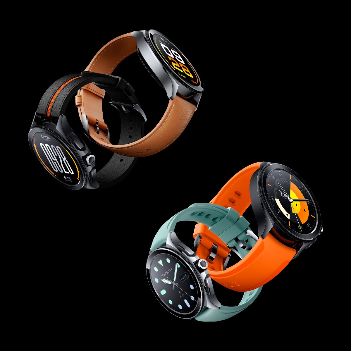 Xiaomi Watch 2 Pro Bluetooth Plata con correa de piel marrón Smartwatch Plata-11