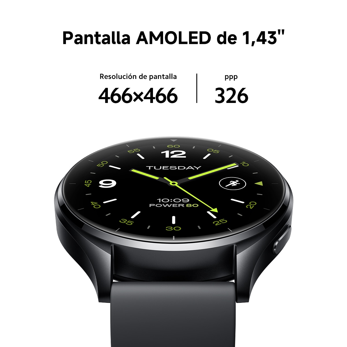 Xiaomi Watch 2 Caja plata y correa gris claro Smartwatch Plata-10