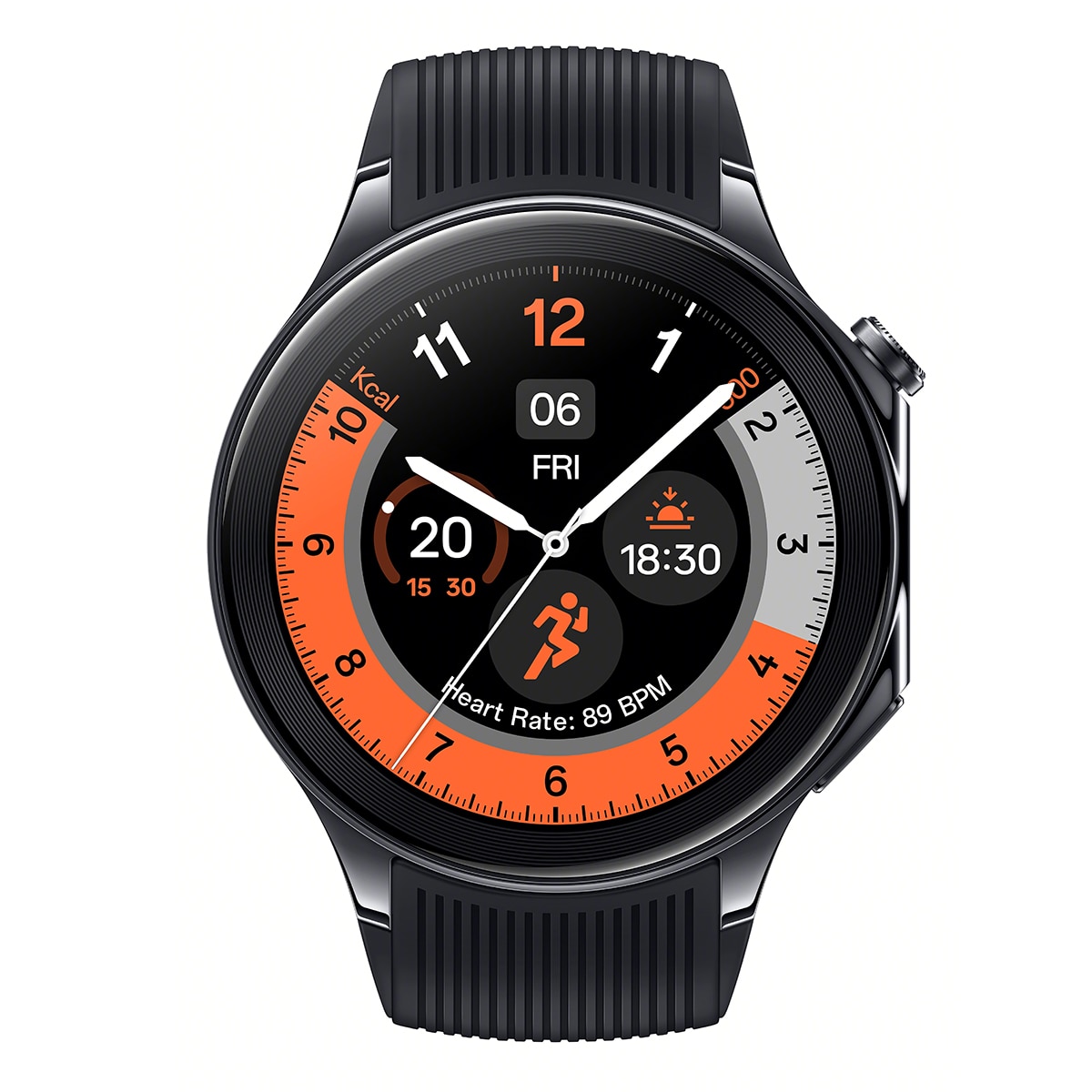 SmartWatch Oppo Watch X com Caixa em Aço Inoxidável e Bracelete de Borracha Preto-2