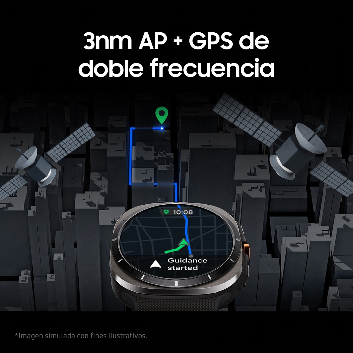 Samsung Galaxy Watch Ultra con caja Gris titanio y correa naranja LTE Smartwatch Gris titanium-8