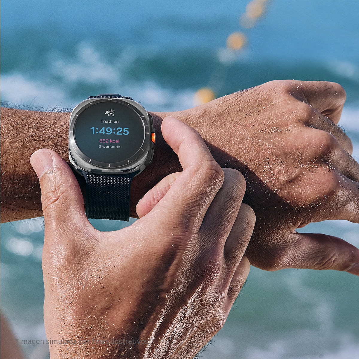 Samsung Galaxy Watch Ultra con caja Gris titanio y correa naranja LTE Smartwatch Gris titanium-14