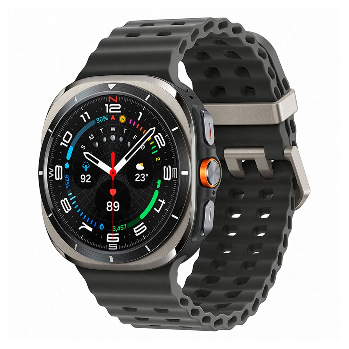 Samsung Galaxy Watch Ultra con caja Titanio y correa gris oscuro LTE Smartwatch Titanio-1