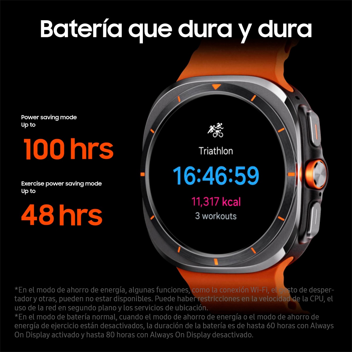 Samsung Galaxy Watch Ultra con caja Titanio y correa gris oscuro LTE Smartwatch Titanio-6
